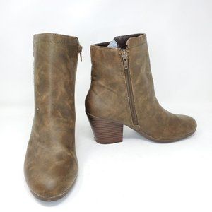 Aerosoles Vitality Women  Size 7.5 Brown Mid Calf / Shaft Boots Zipper Booties
